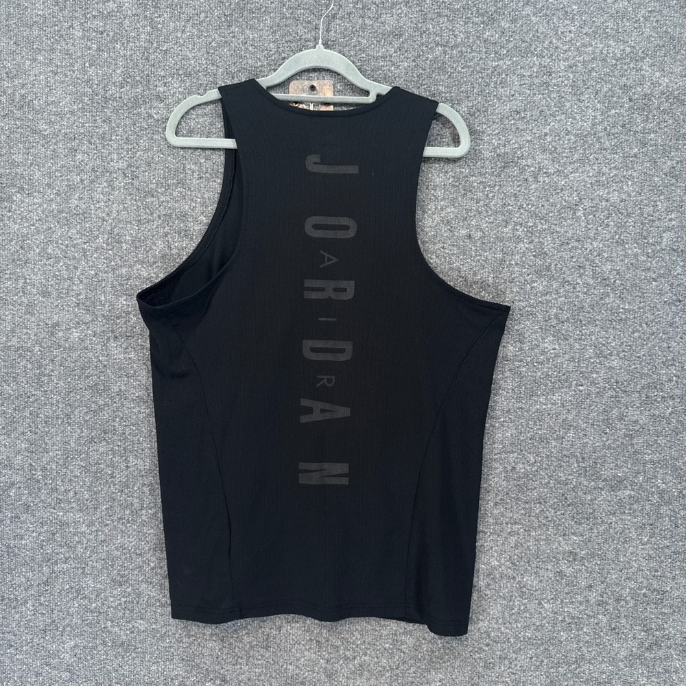 Jordan Tank Top Mens XL Black Dri-FIT Mesh Jumpman Basketball Training Gym Shirt